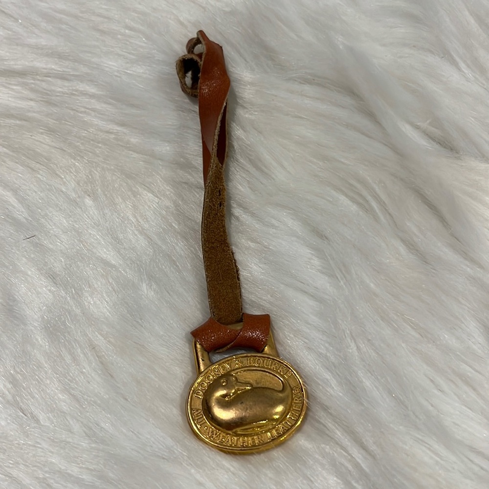 Dooney & Bourke Gold/Brown Duck Emblem Tag/Replacement